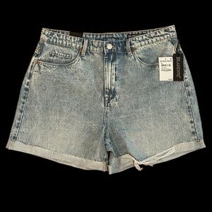 Blank NYC The Perry Blue Jean Mom Shorts High-Waisted Vintage